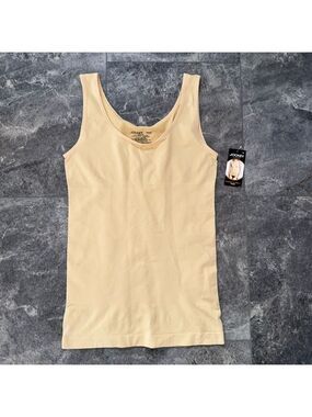 Jockey Midriff Skimmer Tank Beige Size Medium NWT